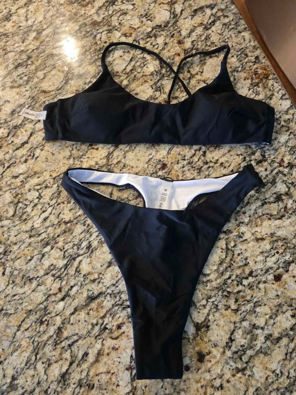 Black Two-Piece Bikini Set - Size Medium